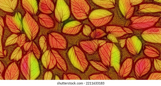 Autumn background of leaves, vector design