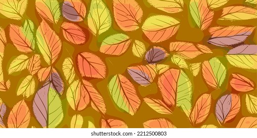 Autumn background of leaves, vector design