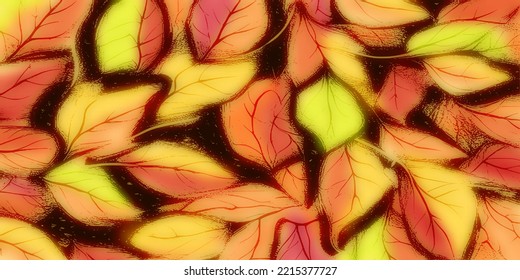 Fondo otoñal de hojas, diseño vectorial