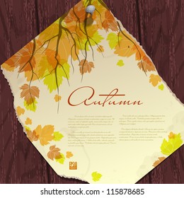 Autumn background with leaves.  Vector illustration. Eps 10.