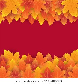 Autumn background with leaves. Vector illustration.