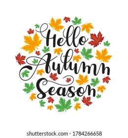 Autumn Background with Leaves. Vector illustration