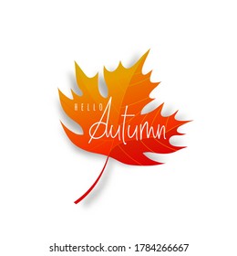 Autumn Background with Leaves. Vector illustration