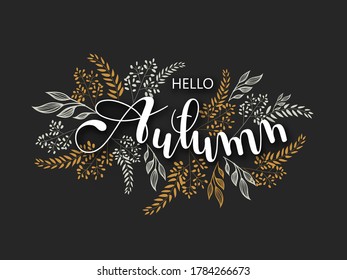 Autumn Background with Leaves. Vector illustration