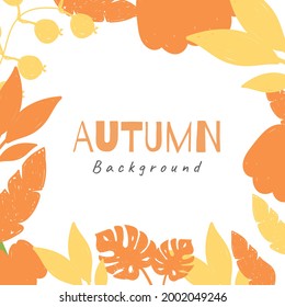 Autumn background with leaves. Vector illustration.