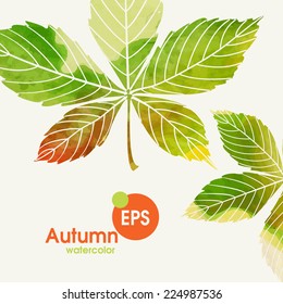 Autumn Background With Leaves. Vector Illustration. Eps 10
