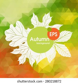 Autumn Background With Leaves. Vector Illustration. Eps 10