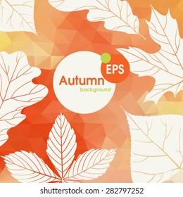 Autumn Background With Leaves. Vector Illustration. Eps 10