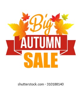 Autumn background with leaves. Vector illustration Eps10.