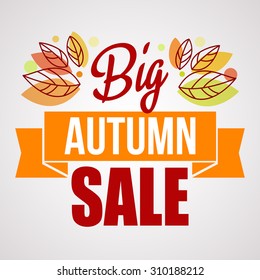 Autumn background with leaves. Vector illustration Eps10.