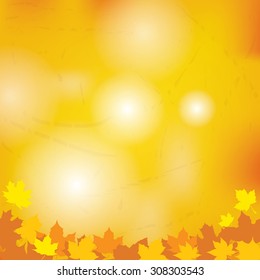 Autumn background with leaves. Vector nature background.