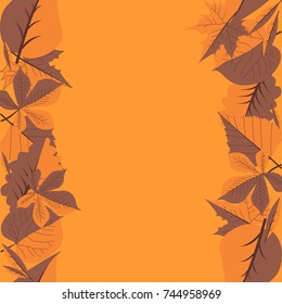 Autumn background with leaves.Vector seamless background.