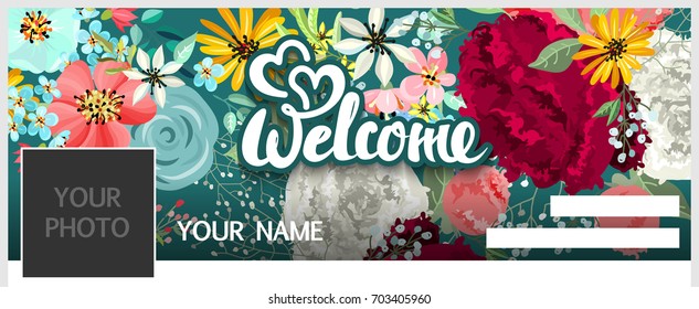 autumn background with lettering