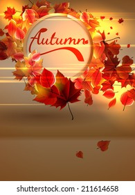 Autumn background with lights. plus EPS10 vector file