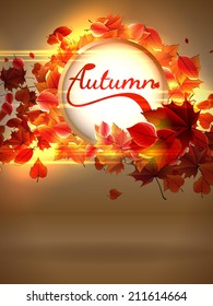 Autumn background with lights. plus EPS10 vector file