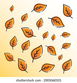 autumn background logo template illustration