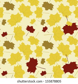 The autumn background made out of maple leaves / The abstract fall background / The fall