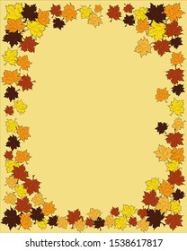 autumn background with  maple leafs
