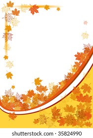 Autumn background, maple leafs