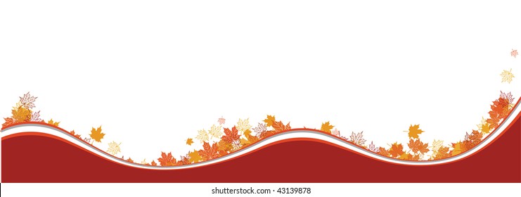 Autumn background, maple leafs