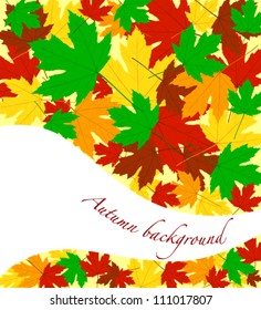 Autumn background with maple leaves