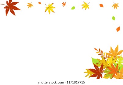 Autumn background with maple leaves. 