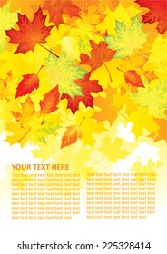autumn background with maple leaves