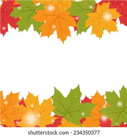 Autumn background with maple leaves
