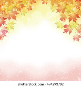 autumn background with maple leaves