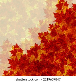 Autumn background of maple leaves. Colofrul image, vector illustration eps 10