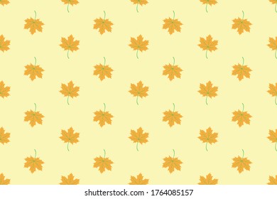 Autumn background with maple leaves. Seamless texture. For banner design