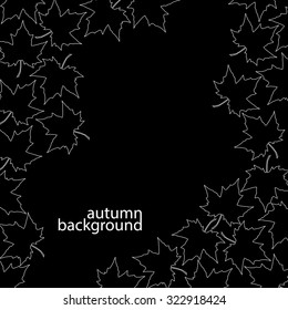 Autumn background of maple leaves. Vector illustration. Eps 10