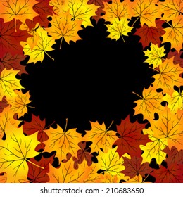 autumn background with maples leaves.