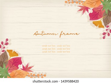 
Autumn background material with text space