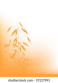 Autumn background with oats