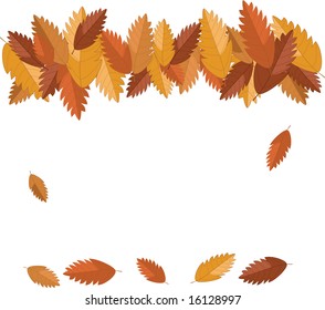 autumn background with orange leaves