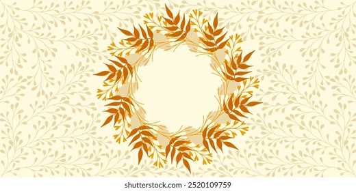 Fondo de otoño con hojas naranjas y amarillas. Patrón con siluetas de hojas simples. Decoración de Vector para otoño, Acción de Gracias y diseño del Día de la Cosecha.