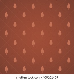 Autumn background pattern with leaves. Vector art.