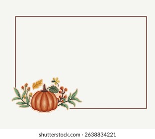 Autumn Background Pattern watercolor style hand drawing