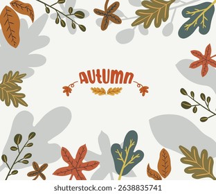 Autumn Background Pattern watercolor style hand drawing frame wallpaper
