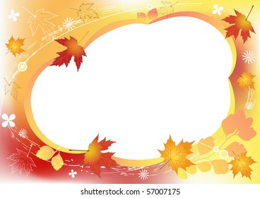 Autumn background with place for your text. Vector illustration.