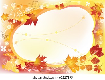 Autumn background with place for your text. Vector illustration.