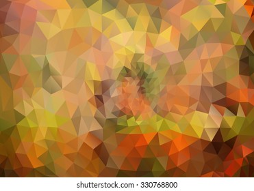 Autumn. The background of the polygons in yellow, green, orange colors