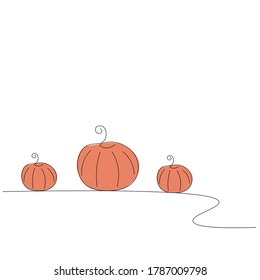 Fondo otoñal. Diseño de calabaza. Ilustración del vector