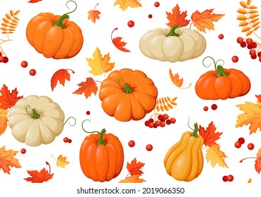 Autumn background and pumpkins