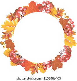 Autumn Background with a Rebion.Vector illustration.