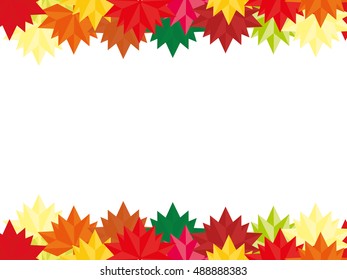 Autumn background rectangular orientation with a place for information Fall pattern for your Banners, Wallpapers, Mailing, Design,Sale, Cards copy space Colorful frame of fallen autumn leaves