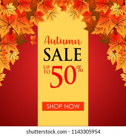 Autumn background sale vector