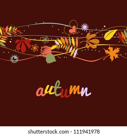 Autumn background seamless pattern