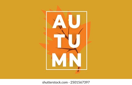 Fondo de otoño con hojas de sombra en Plantilla de Vector naranja